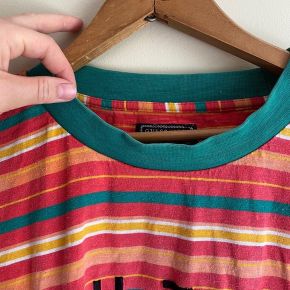 Guess x J Balvin Vibras Tour Striped Crew Cotton T-Shirt - Picture 3 of 7